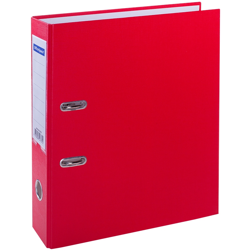 картинка Папка-регистратор, А4, корешок 70 мм, до 500 л, бумвинил, красный, с карманом, OfficeSpace, 162578 от магазина Альфанит в Кунгуре