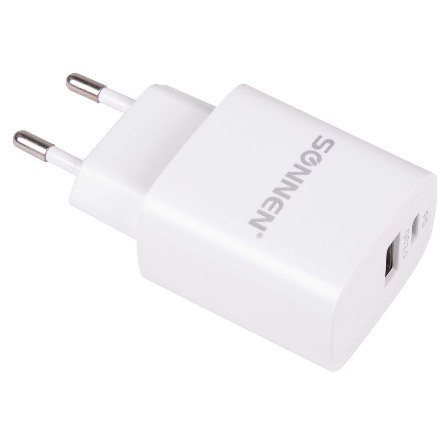 картинка Сетевое зарядное устройство SONNEN порты USB+Type-C, белый, 455505 от магазина Альфанит в Кунгуре