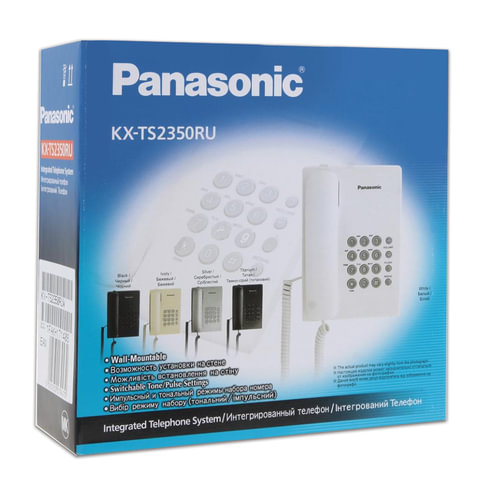картинка Телефон проводной Panasonic KX-TS2350RUW белый от магазина Альфанит в Кунгуре
