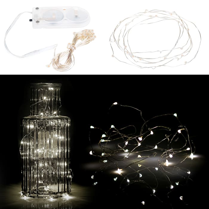 картинка Гирлянда нить, 2 м, теплый белый, 20LED, на батарейках, Снеговичок, S0522 от магазина Альфанит в Кунгуре