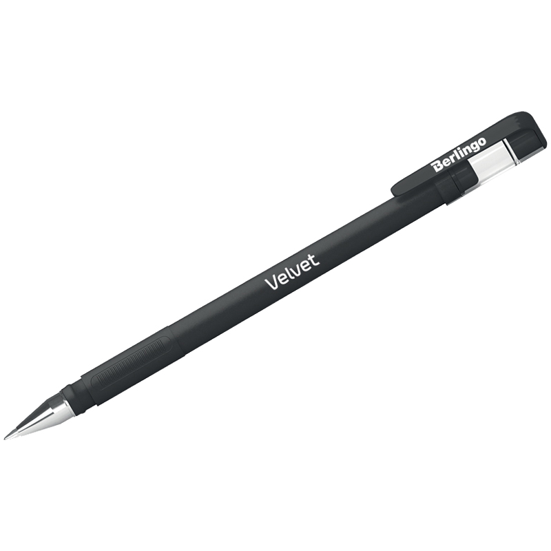 картинка Ручка гелевая, 0,5 мм, черная, корп. черный, "Velvet", Berlingo, CGp_50125 от магазина Альфанит в Кунгуре