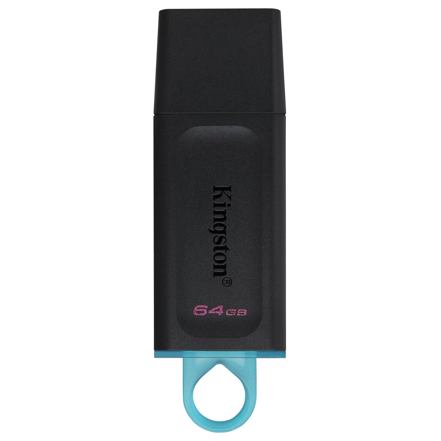 картинка Флеш-диск Kingston 64 GB USB 3.2, DataTraveler Exodia, черный/бирюзовый, DTX/64GB от магазина Альфанит в Кунгуре