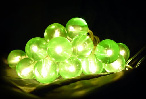 картинка Гирлянда нить, 20 ламп, "Зелёные шарики", SH от магазина Альфанит в Кунгуре