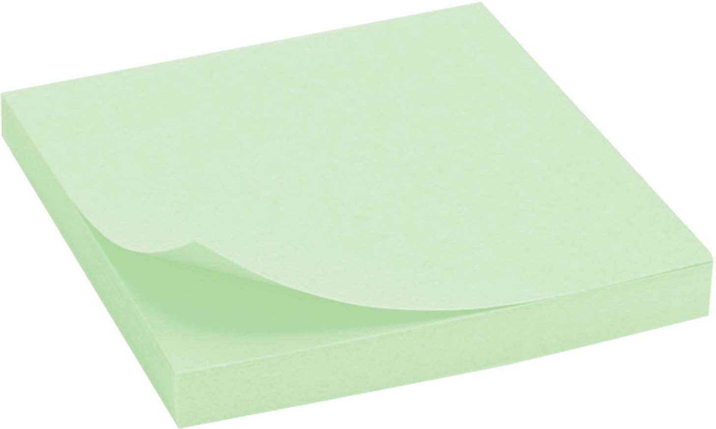 картинка Бумага для заметок с клеевым краем, 7,6*7,6 см, 100 л, зеленая пастель, BRAUBERG, 122696 от магазина Альфанит в Кунгуре