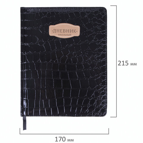 картинка Дневник 1-11 кл, 48 л, кожзам, черный, BRAUBERG, 105481 от магазина Альфанит в Кунгуре