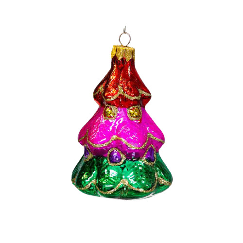 картинка Подвеска новогодняя, 11 см, стекло, "Елка разноцветная", 6757041 от магазина Альфанит в Кунгуре