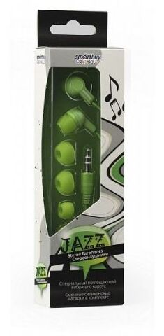 картинка Наушники вкладыши SmartBuy 720 Jazz, зеленый от магазина Альфанит в Кунгуре