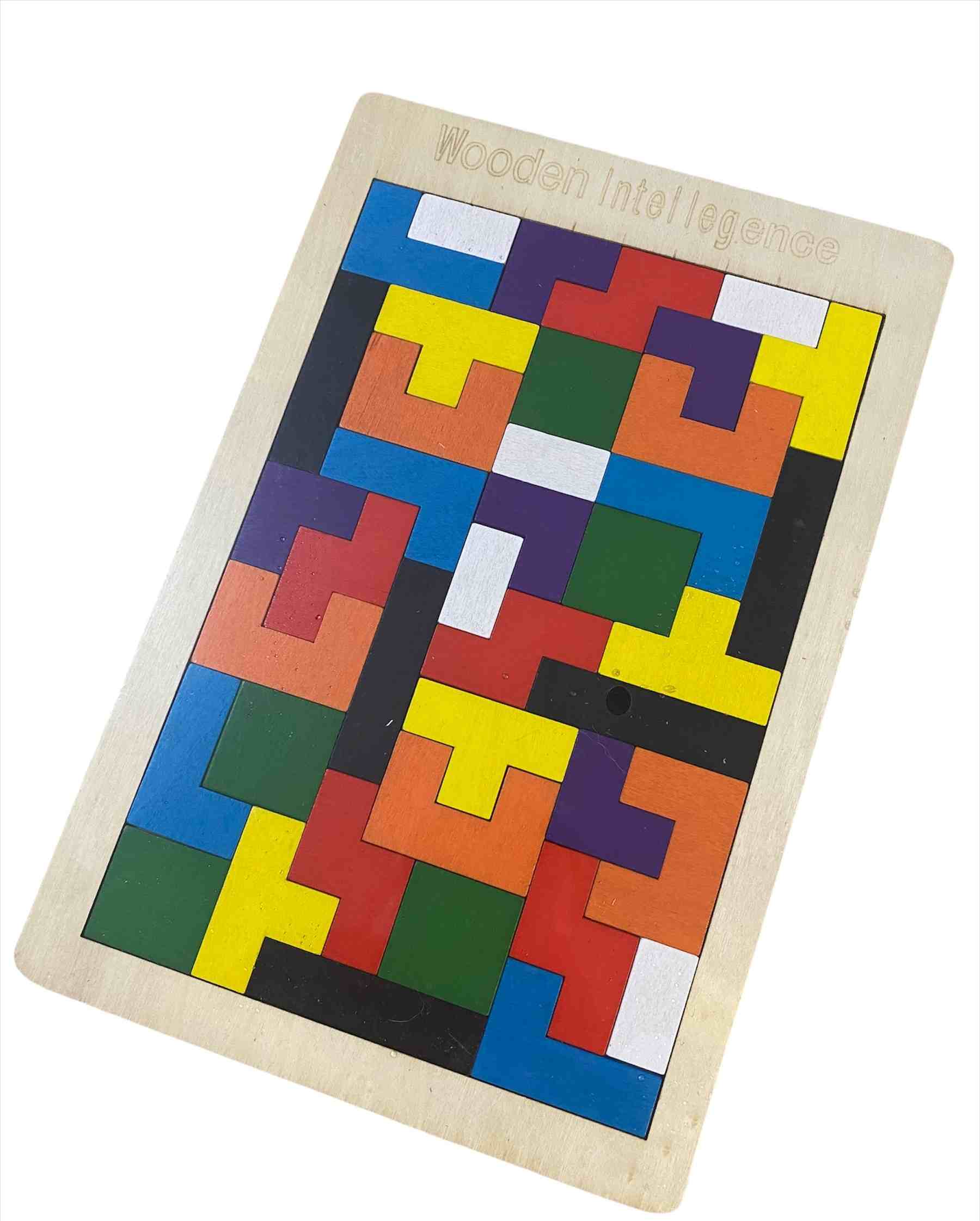 картинка Головоломка-танграм, 28*19*3 см, 40 эл., дерево, ассорти, Toys, Тетрис001 от магазина Альфанит в Кунгуре