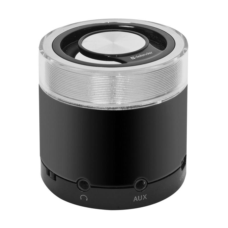 картинка Портативная колонка Defender Atom Monodrive, 6Вт, Bluetooth, USB, радио, SD, черный/серый от магазина Альфанит в Кунгуре