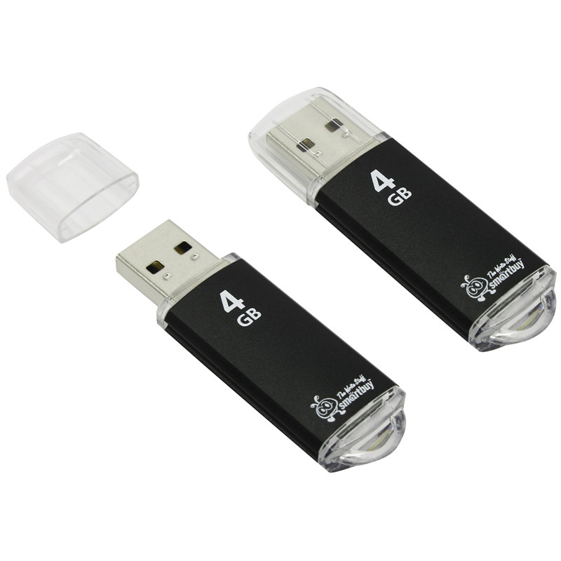 картинка Флеш-диск SmartBuy 4 GB, V-Cut, черный, SB4GBVC-K от магазина Альфанит в Кунгуре