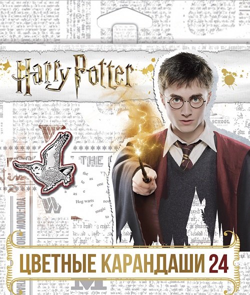 картинка Карандаши цветные, 24 цв, 24 шт, "Гарри Поттер", Hatber, BKc_24119 от магазина Альфанит в Кунгуре