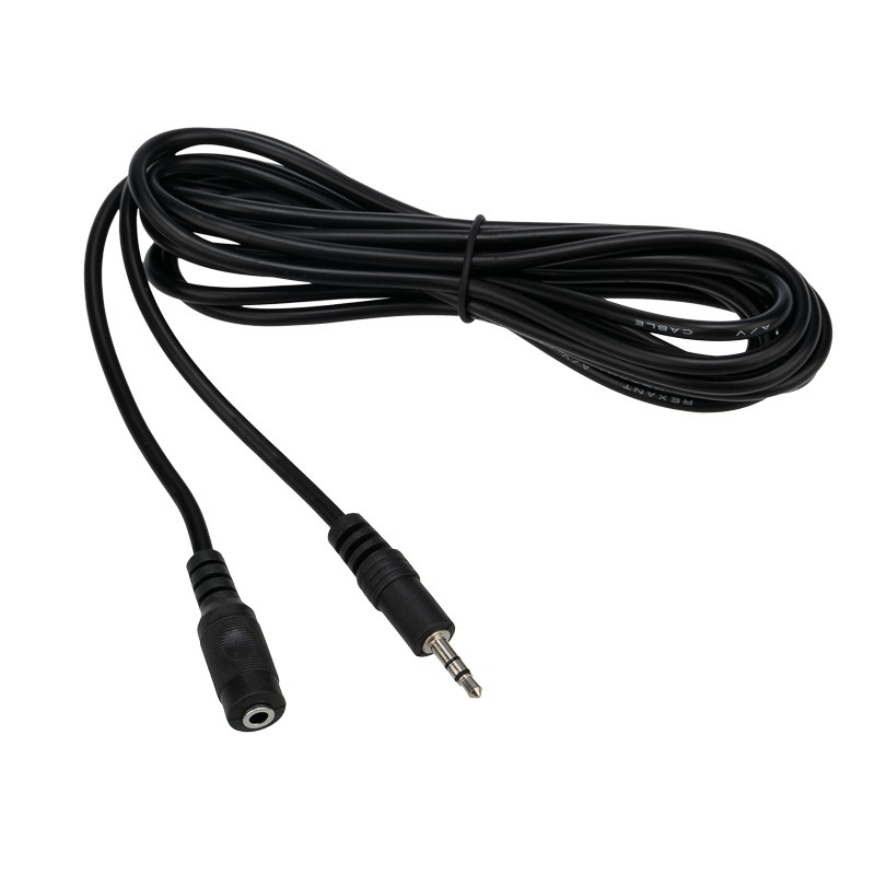 картинка Кабель удлинитель аудио Rexant Jack 3,5 мм (M) — Jack 3,5 мм (F), 5,0 м, черный, 17-4006 от магазина Альфанит в Кунгуре