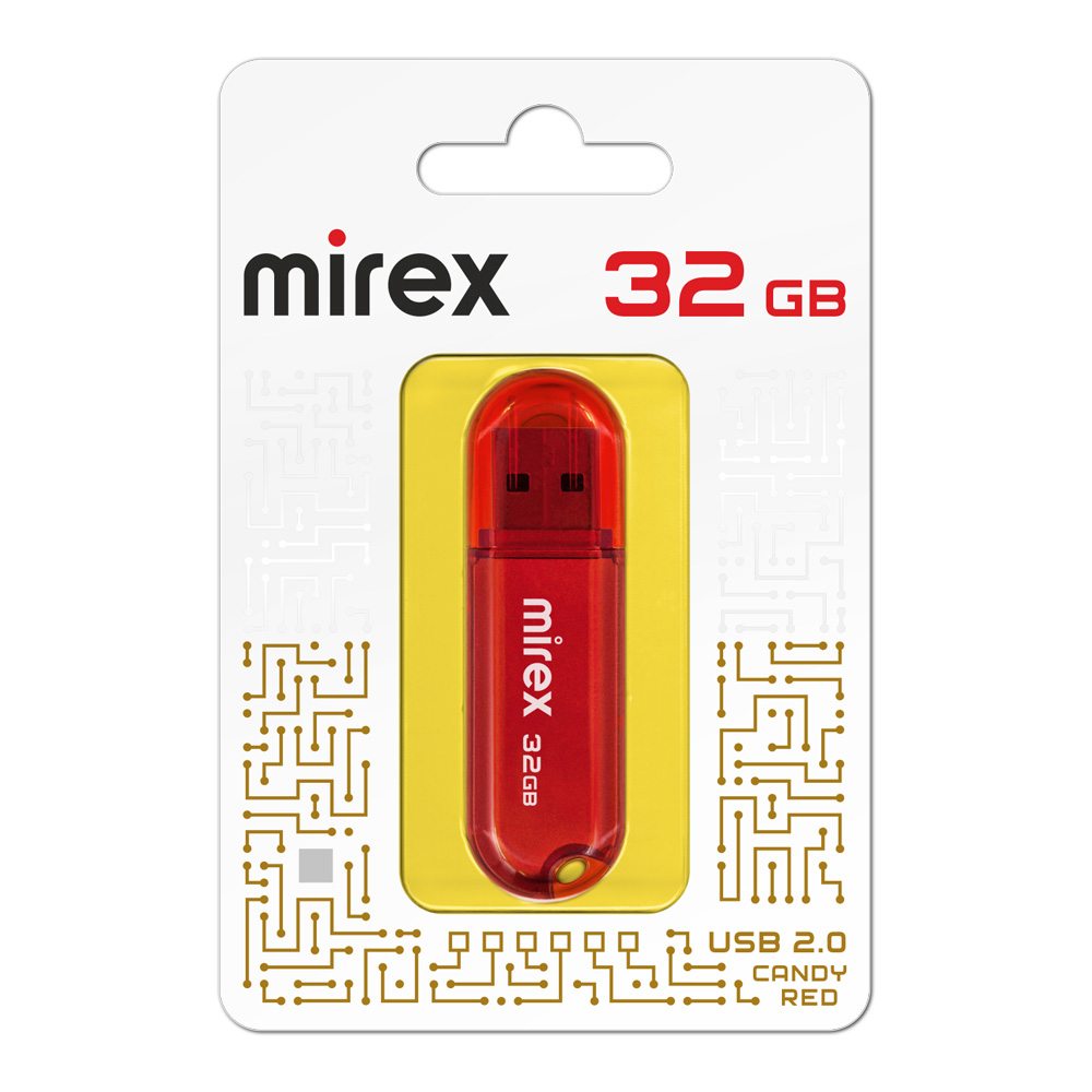 картинка Флеш-диск Mirex 32 GB USB 2.0, Candy, красный, 13600-FMUCAR32 от магазина Альфанит в Кунгуре