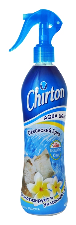 картинка Освежитель воздуха, 400 мл, водный, бутыль с распылителем, "Океанский бриз", Chirton от магазина Альфанит в Кунгуре