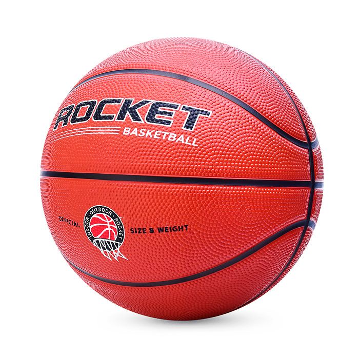 картинка Мяч баскетбольный, размер 7, оранжевый, Rocket, R0099 от магазина Альфанит в Кунгуре