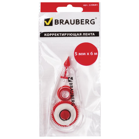 картинка Корректирующая лента, 5мм*6м, "Red Power", BRAUBERG, 220641 от магазина Альфанит в Кунгуре