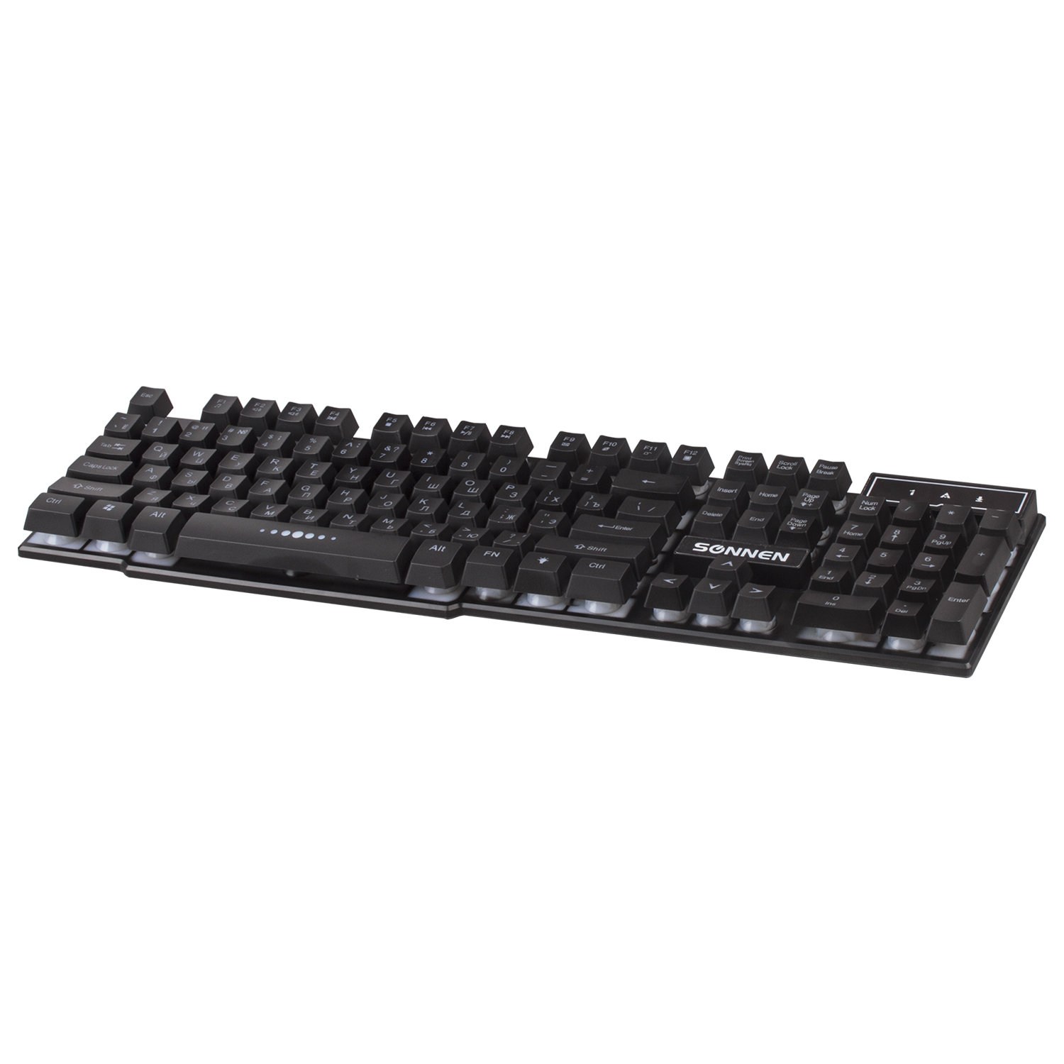 картинка Клавиатура проводная SONNEN KB-7010, USB, черный, 512653 от магазина Альфанит в Кунгуре