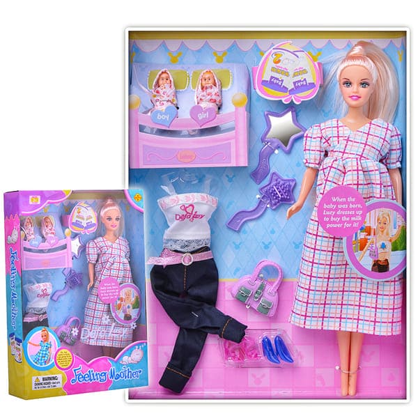 картинка Кукла, 29 см, с аксессуарами, в коробке, беременная, Defa Lusy, 8009 от магазина Альфанит в Кунгуре