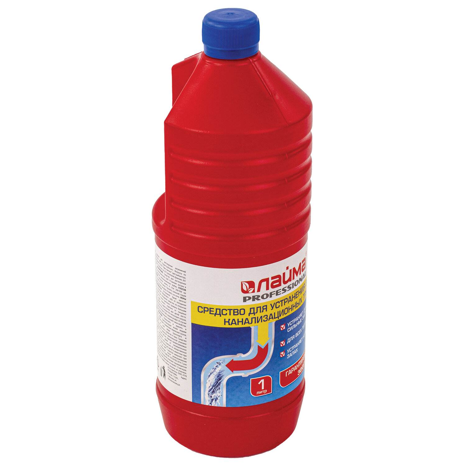 картинка Средство чистящее для канализационных труб, 1 л, бутыль, "Трубочист", LAIMA, 605377 от магазина Альфанит в Кунгуре