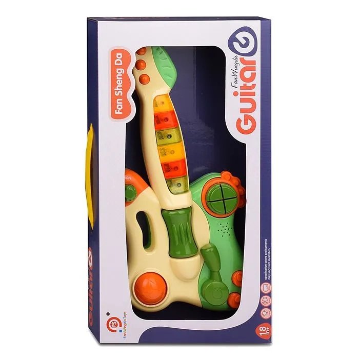 картинка Игрушка музыкальная, 38*19 см, свет, звук, "Гитара. Музыкальный малыш", 898-222 от магазина Альфанит в Кунгуре