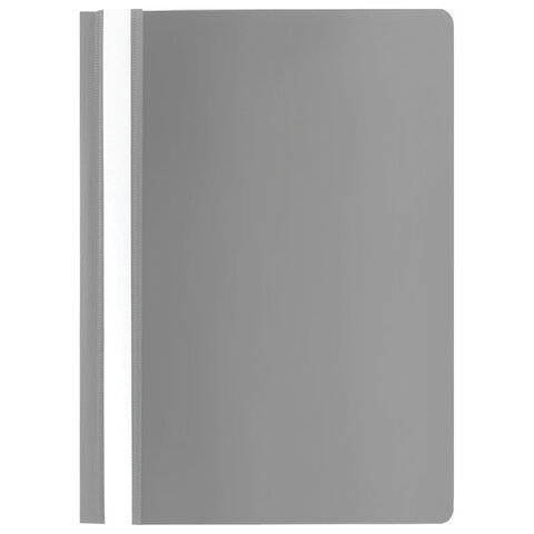 картинка Папка-скоросшиватель с прозрачным верхом, А4, 100/120 мкм, серый, STAFF, 229238 от магазина Альфанит в Кунгуре