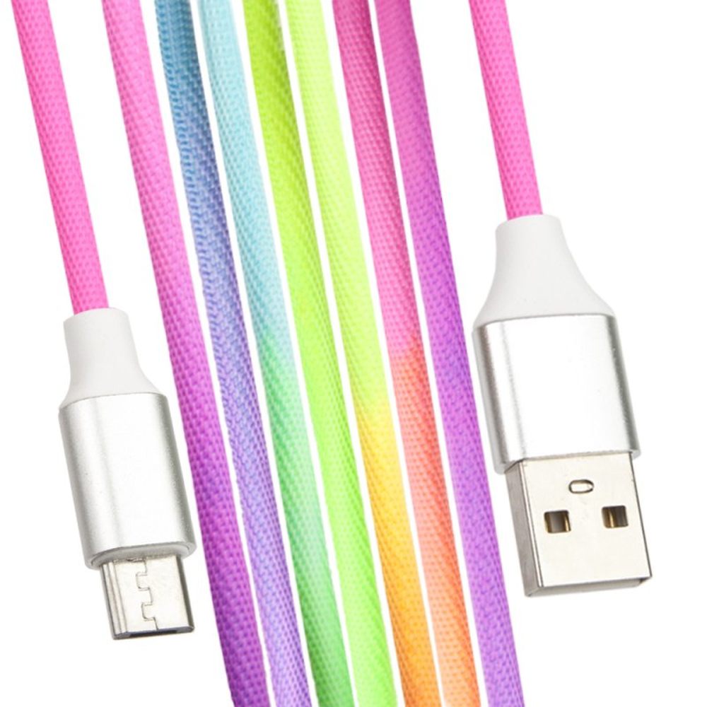 картинка Кабель зарядный Rainbow USB 2.0 AM — USB 2.0 microBM, 1,0 м, передача данных, 0L-00041714 от магазина Альфанит в Кунгуре