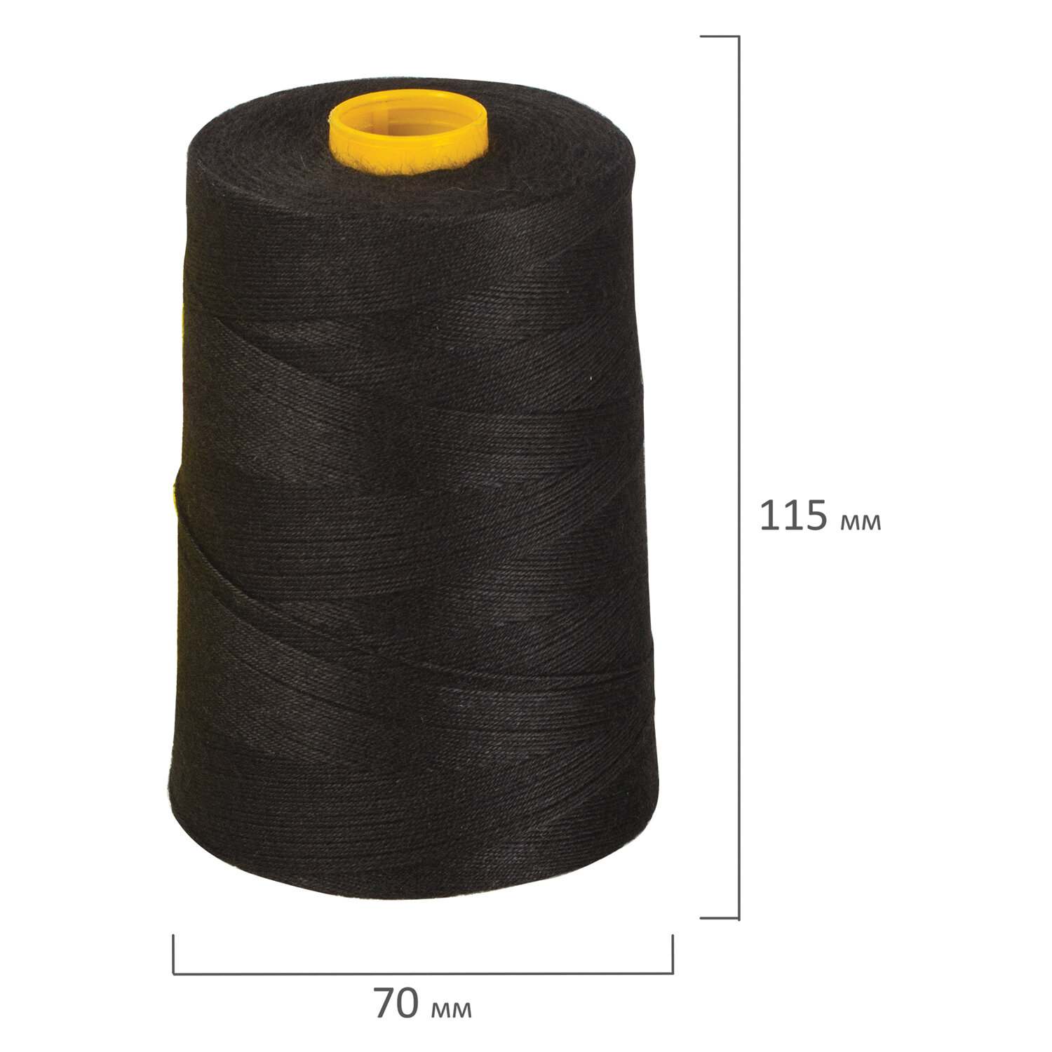 картинка Нить лавсановая для прошивки документов, диаметр 1 мм, длина 1000 м, черная, BRAUBERG, 603771 от магазина Альфанит в Кунгуре