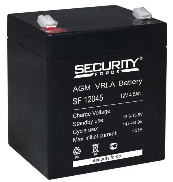 картинка Аккумулятор Security VRLA12- 4.5 от магазина Альфанит в Кунгуре
