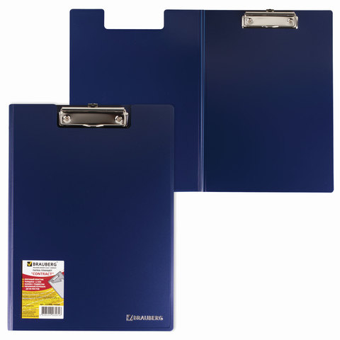 картинка Папка-планшет с верхним прижимом, А4, синий, "Contract", BRAUBERG, 223488 от магазина Альфанит в Кунгуре