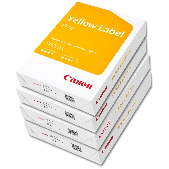картинка Бумага офисная белая, А4, 500 л, 80 г/м2, 146%, "Yellow Label Print", Canon от магазина Альфанит в Кунгуре