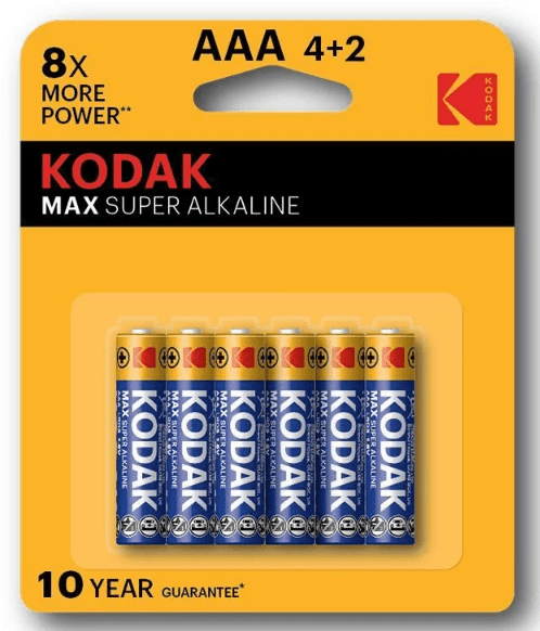 картинка Батарейки ААА, 4+2Bl, Kodak Max от магазина Альфанит в Кунгуре