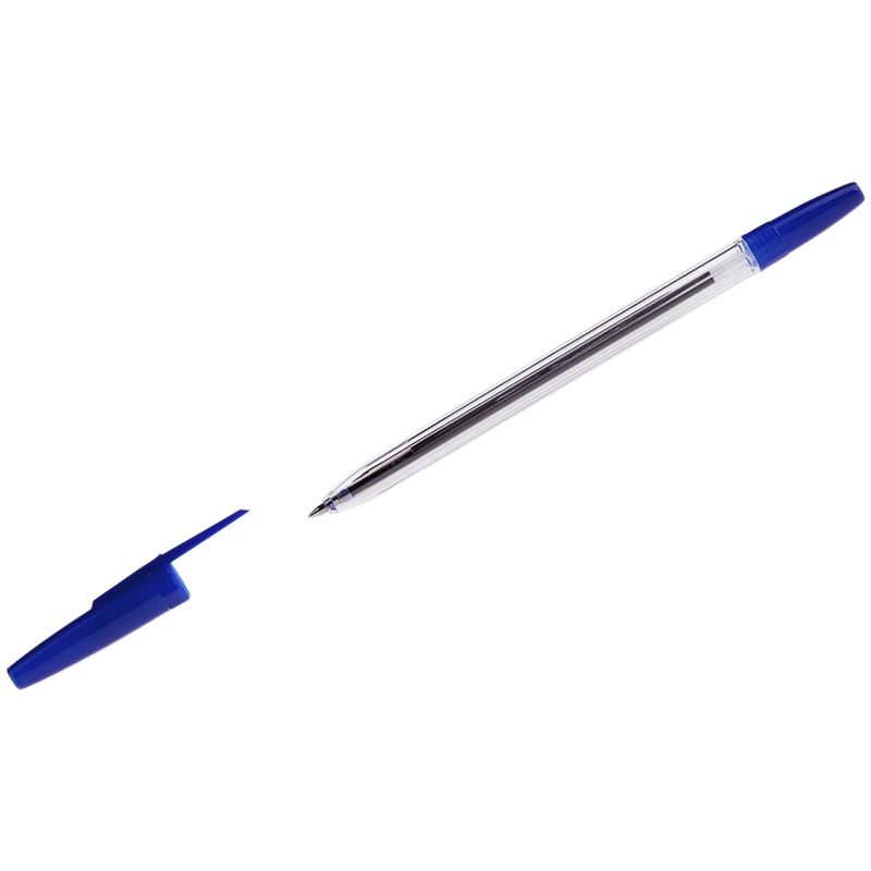 картинка Ручка шариковая, 0,7 мм, синяя, корп. прозрачный, "Оптима", СТАММ, РО20 от магазина Альфанит в Кунгуре