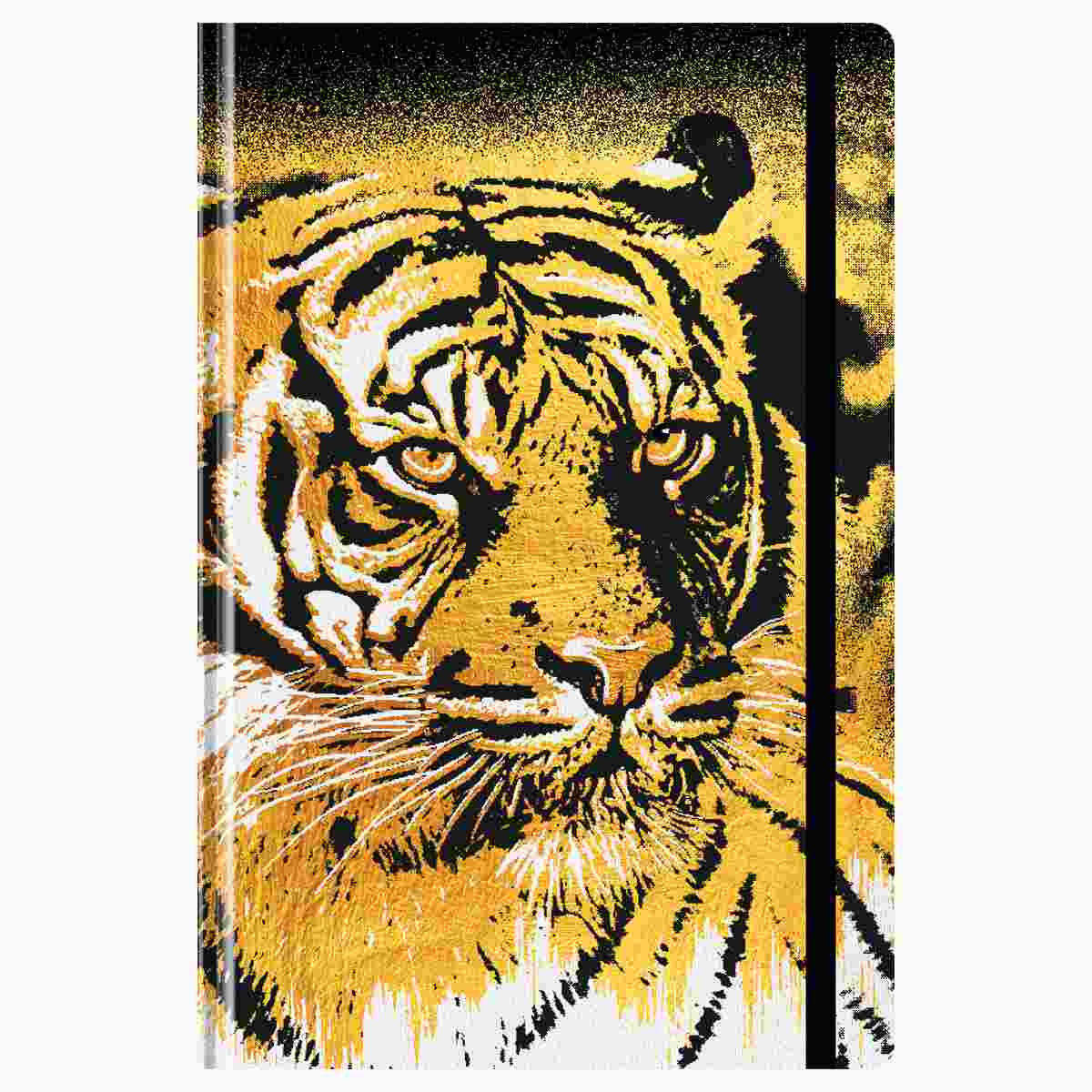 картинка Ежедневник недатированный, А5, 128 л, на резинке, "Golden tiger", BG, Ен5_7БЦ128_лм_р 12385 от магазина Альфанит в Кунгуре