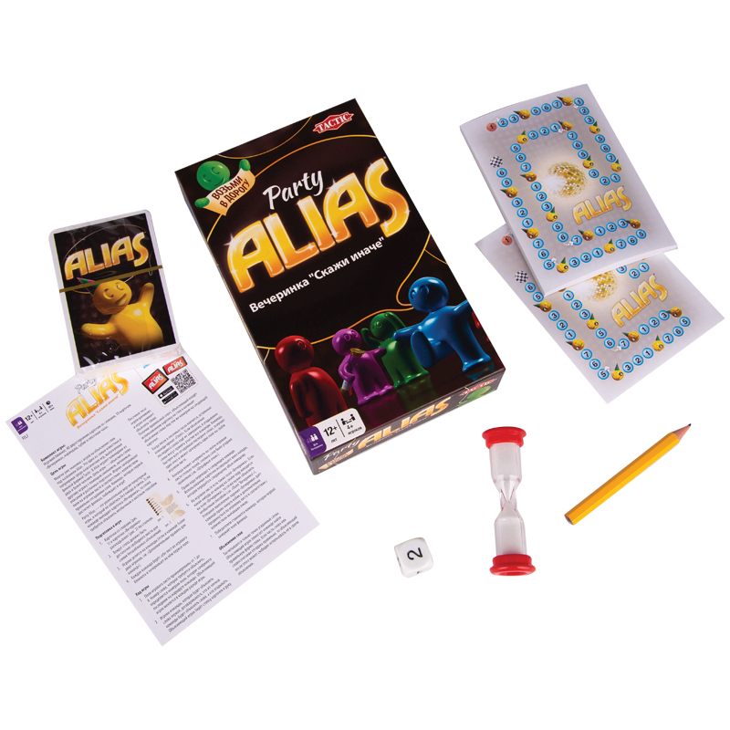 картинка Игра настольная, 90 карточек, компактная версия, "Alias. Party", Tactic, 53370/58792 от магазина Альфанит в Кунгуре