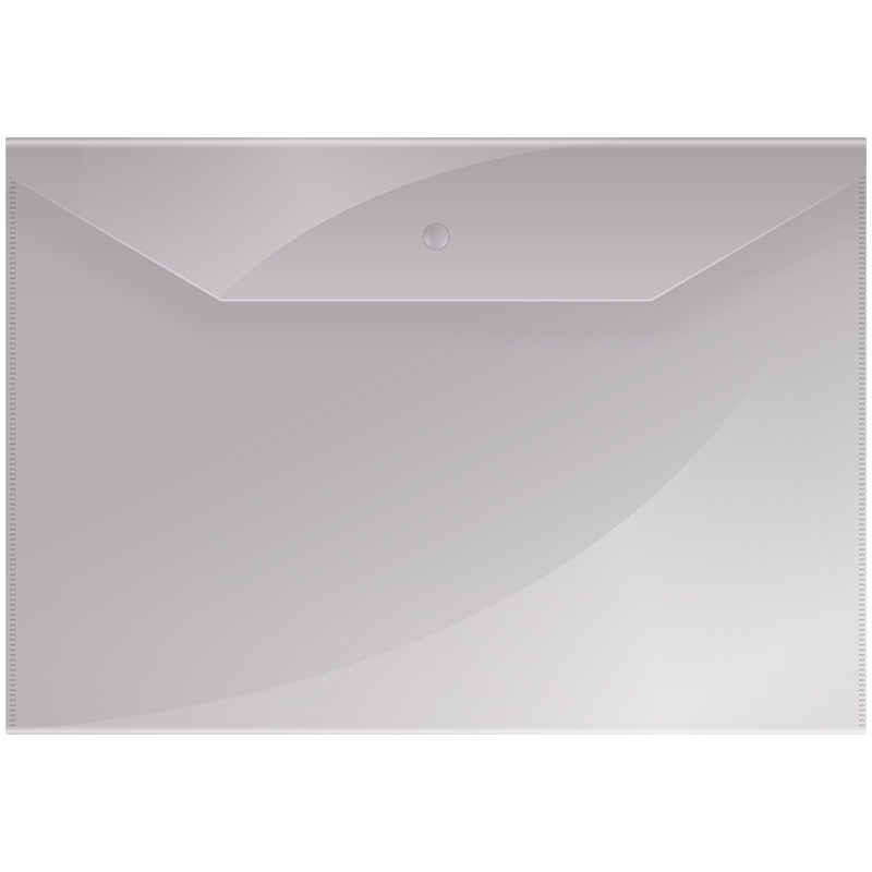 картинка Папка-конверт на кнопке, А4, 120 мкм, прозрачный, OfficeSpace, 281221 от магазина Альфанит в Кунгуре