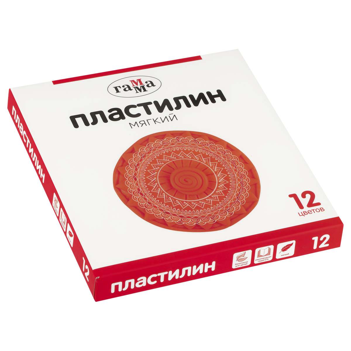 картинка Пластилин, 12 цв, 12 шт, 240 гр, со стеком, Гамма, 2001241_12 от магазина Альфанит в Кунгуре