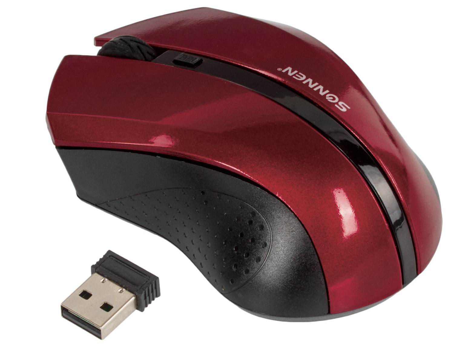 картинка Мышь беспроводная SONNEN WM-250Br, 1600 dpi, USB, бордовый, 512641 от магазина Альфанит в Кунгуре
