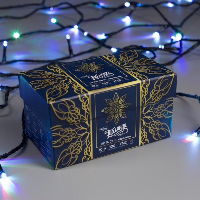 картинка Гирлянда комплект для подключения нить, 10 м, мультицвет, 100LED, уличная, с коннектором, 5167173 от магазина Альфанит в Кунгуре