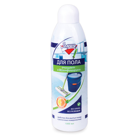 картинка Средство для мытья пола, 1 л, бутыль, дезинфицирующее, Золушка, ш/к 33290 от магазина Альфанит в Кунгуре