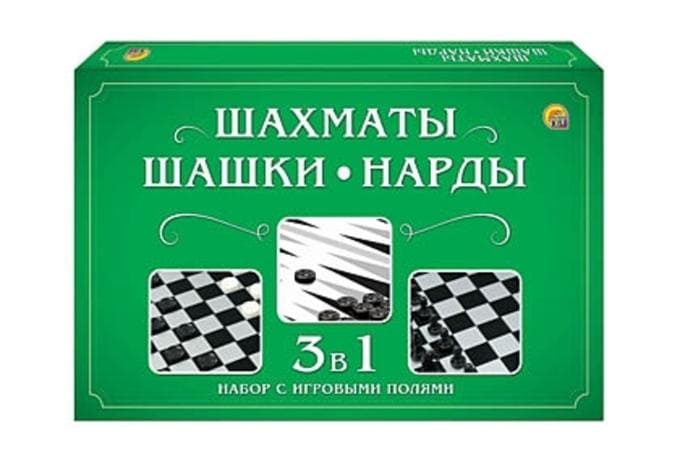 картинка Набор настольных игр, 3 в 1, "Шахматы, шашки, нарды", Рыжий кот, ИН-1615 от магазина Альфанит в Кунгуре