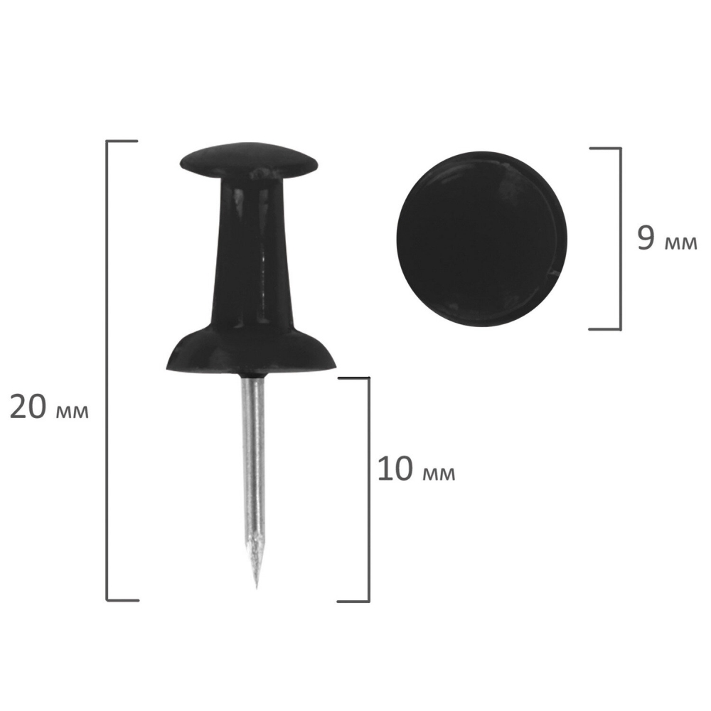 картинка Кнопки силовые, 50 шт, черные, STAFF, 271320 от магазина Альфанит в Кунгуре