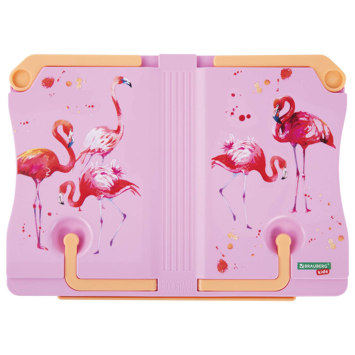 картинка Подставка для книг, регулируемый наклон, ABS-пластик, "Flamingo", BRAUBERG KIDS, 238061 от магазина Альфанит в Кунгуре