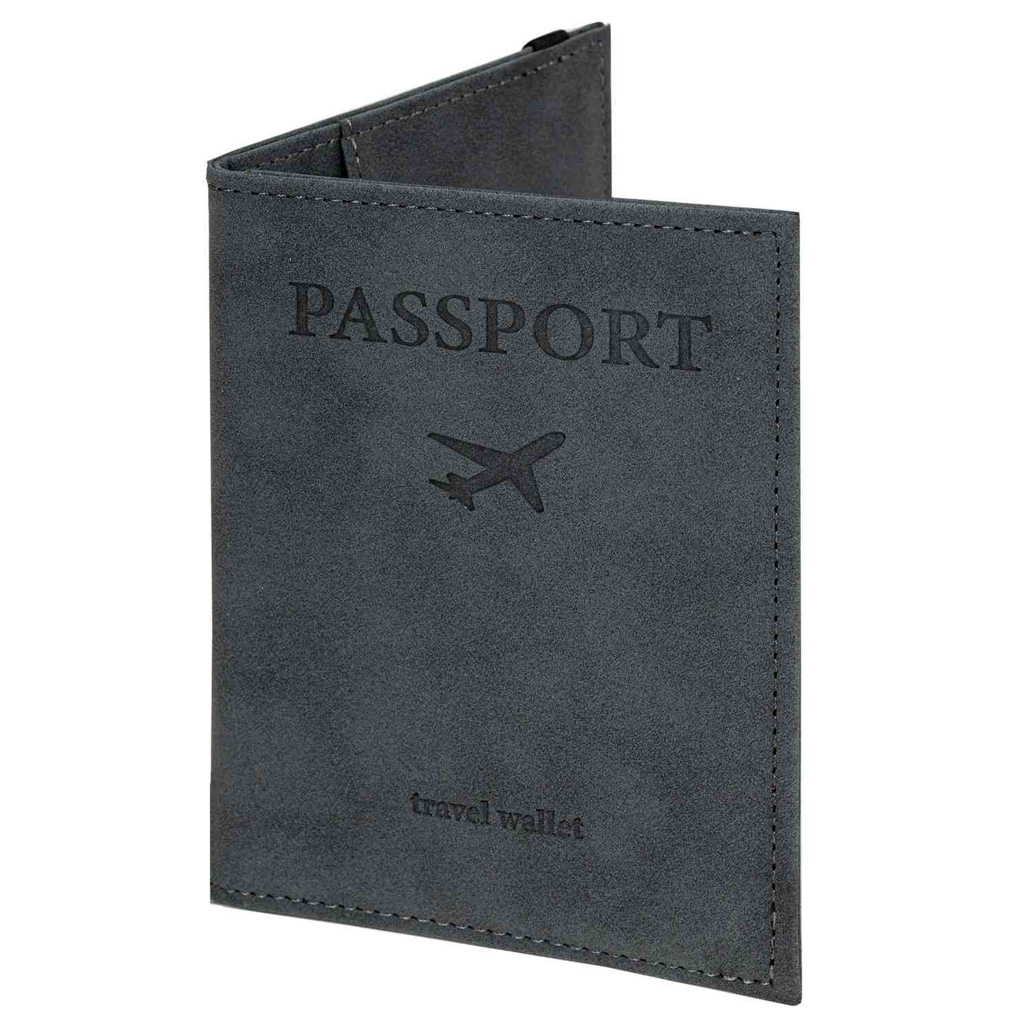 картинка Обложка для паспорта, экокожа, серый, с карманами и резинкой, "PASSPORT", BRAUBERG, 238203 от магазина Альфанит в Кунгуре