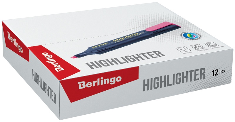 картинка Текстовыделитель, 1-5 мм, розовый, "Textline HL500", Berlingo, T7019 от магазина Альфанит в Кунгуре