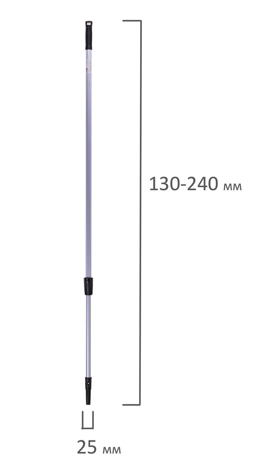 картинка Ручка телескопическая, от 130 до 240 см, для стяжки, окномойки, LAIMA, 601515 от магазина Альфанит в Кунгуре