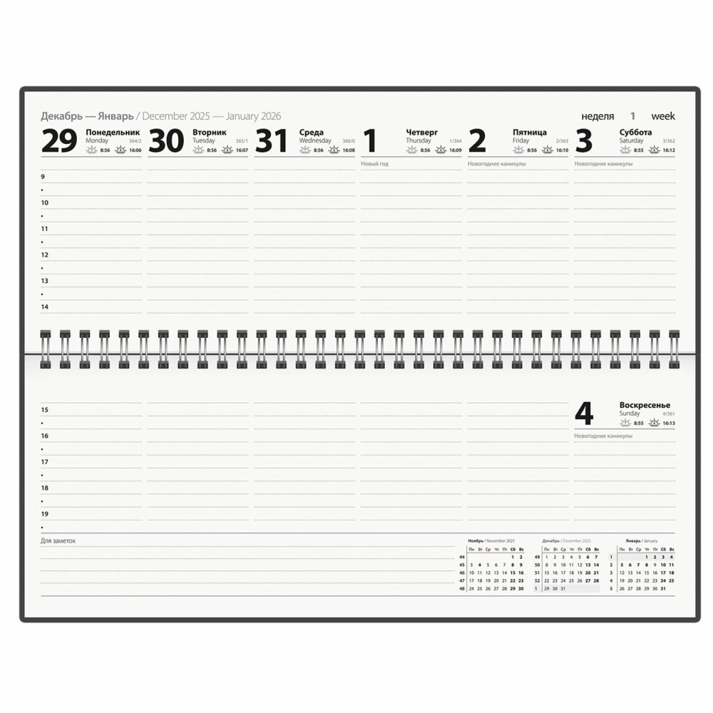 картинка Планинг датированный 2026 г, 28,5*11,2 см, 64 л, "Россия", STAFF, 117362 от магазина Альфанит в Кунгуре
