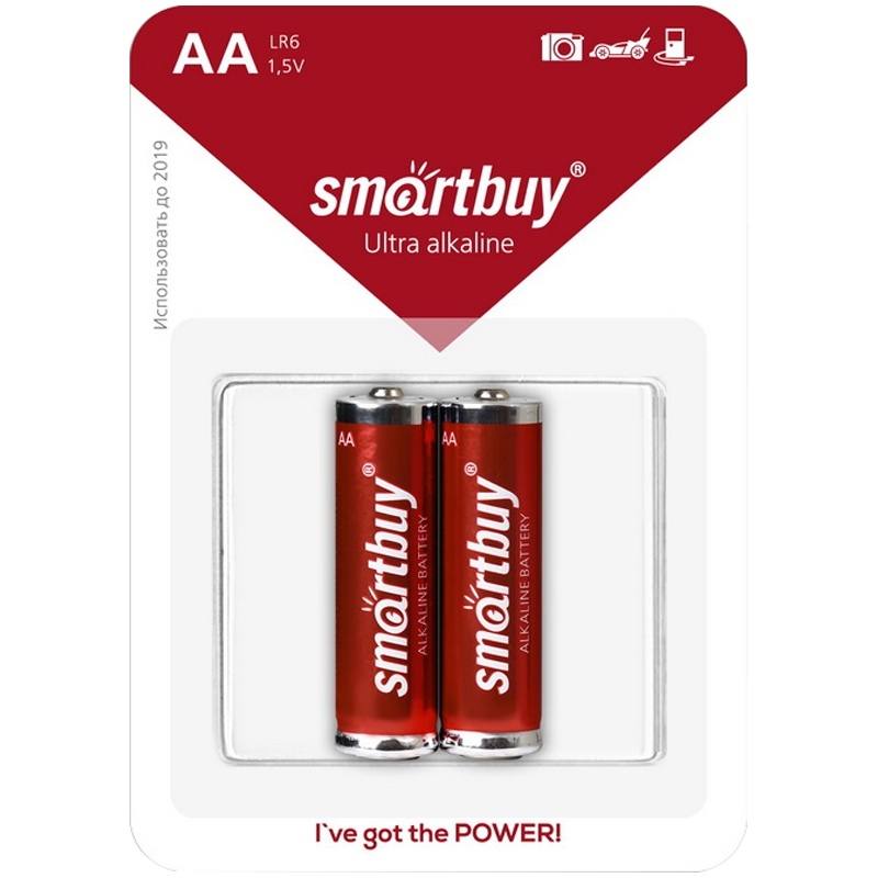 картинка Батарейки АА, 2*BI, SmartBuy, SBBA-2A02B от магазина Альфанит в Кунгуре