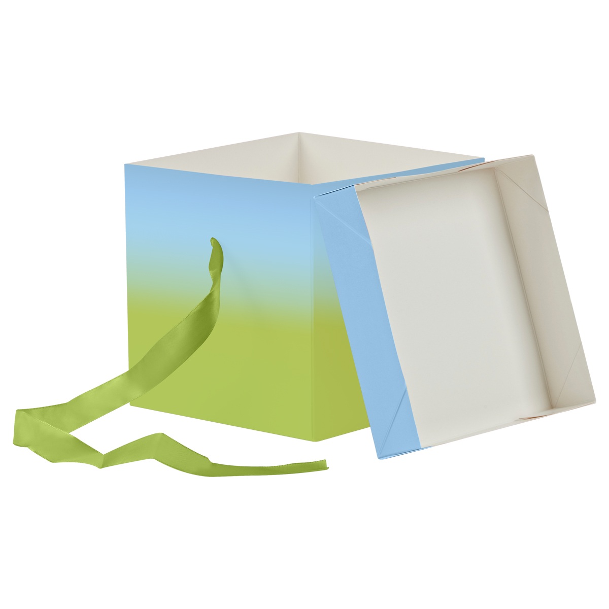 картинка Коробка подарочная квадратная складная, 15*15*15 см, "Duotone. Blue-Green gradient", MESHU, MS_54172 от магазина Альфанит в Кунгуре
