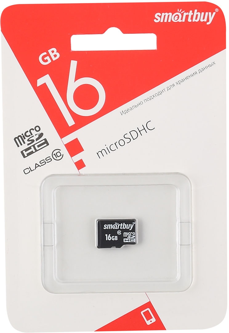 картинка Карта памяти micro-SD SmartBuy 16 GB Class 10, SB16GBSDCL10-00 UHS-I от магазина Альфанит в Кунгуре
