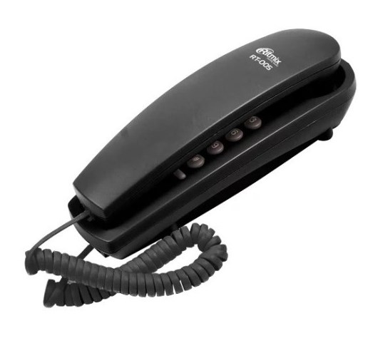 картинка Телефон Ritmix RT-005, черный, без дисплея, повтор номера, уровень громкости, световая индикация от магазина Альфанит в Кунгуре